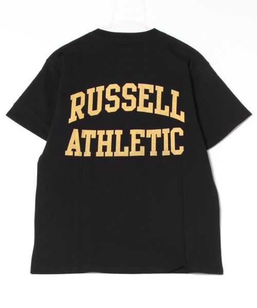 Russell Athletic（ラッセルアスレティック）の「Duckster/ダックスター　RIUSSEL ATHLETIC 別注TEE（カレッジビッグロゴ）（Tシャツ/カットソー・メンズ・ライトグレー/ホワイト/ブラック・MEDIUM/LARGE/X-LARGE）」の5枚目の写真