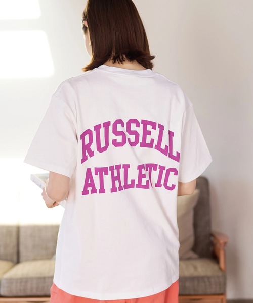 Russell Athletic（ラッセルアスレティック）の「Duckster/ダックスター　RIUSSEL ATHLETIC 別注TEE（カレッジビッグロゴ）（Tシャツ/カットソー・メンズ・ライトグレー/ホワイト/ブラック・MEDIUM/LARGE/X-LARGE）」の21枚目の写真