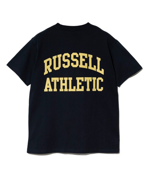 Russell Athletic（ラッセルアスレティック）の「Duckster/ダックスター　RIUSSEL ATHLETIC 別注TEE（カレッジビッグロゴ）（Tシャツ/カットソー・メンズ・ライトグレー/ホワイト/ブラック・MEDIUM/LARGE/X-LARGE）」の8枚目の写真
