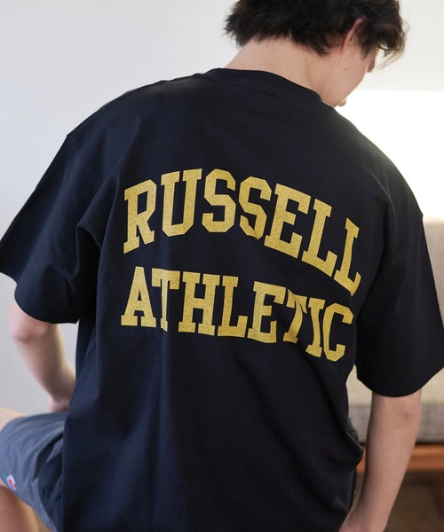 Russell Athletic（ラッセルアスレティック）の「Duckster/ダックスター　RIUSSEL ATHLETIC 別注TEE（カレッジビッグロゴ）（Tシャツ/カットソー・メンズ・ライトグレー/ホワイト/ブラック・MEDIUM/LARGE/X-LARGE）」の11枚目の写真
