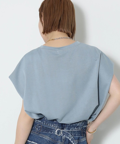 Gready Brilliant(グレディブリリアン)の「ハンドロゴフレンチTシャツ(Tシャツ/カットソー・レディース・ブラック/ブルーグレー/レッド/オフホワイト・FREE)」の22枚目の写真