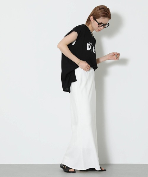 Gready Brilliant(グレディブリリアン)の「ハンドロゴフレンチTシャツ(Tシャツ/カットソー・レディース・ブラック/ブルーグレー/レッド/オフホワイト・FREE)」の13枚目の写真