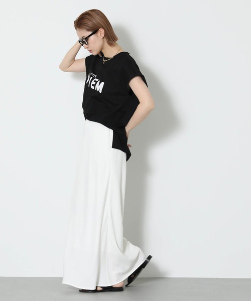 Gready Brilliant(グレディブリリアン)の「ハンドロゴフレンチTシャツ(Tシャツ/カットソー・レディース・ブラック/ブルーグレー/レッド/オフホワイト・FREE)」の15枚目の写真
