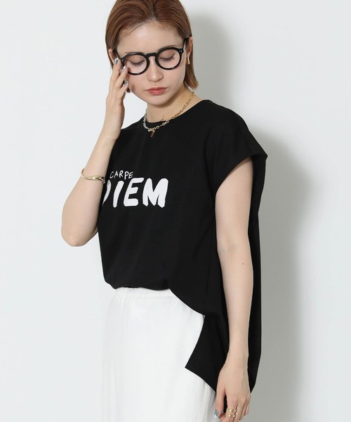 Gready Brilliant(グレディブリリアン)の「ハンドロゴフレンチTシャツ(Tシャツ/カットソー・レディース・ブラック/ブルーグレー/レッド/オフホワイト・FREE)」の17枚目の写真