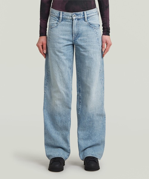 G-STAR(ジースター)の「CONTOR 3D LOOSE JEANS/立体裁断ワイドルーズジーンズ/L28(デニムパンツ・レディース・インディゴブルー・27inch)」の1枚目の写真