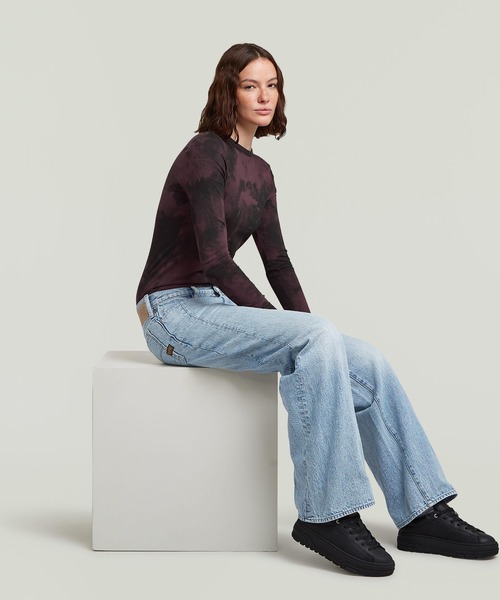 G-STAR(ジースター)の「CONTOR 3D LOOSE JEANS/立体裁断ワイドルーズジーンズ/L28(デニムパンツ・レディース・インディゴブルー・27inch)」の5枚目の写真