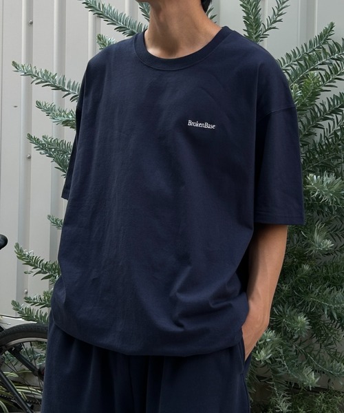 BROKEN BASE(ブロークンベース)の「ステッチロゴ T-shirt setup(Tシャツ/カットソー・メンズ・ブラック系/ネイビー/オフホワイト・LARGE/MEDIUM)」の16枚目の写真