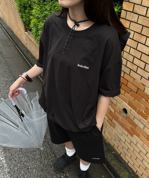 BROKEN BASE(ブロークンベース)の「ステッチロゴ T-shirt setup(Tシャツ/カットソー・メンズ・ブラック系/ネイビー/オフホワイト・LARGE/MEDIUM)」の9枚目の写真