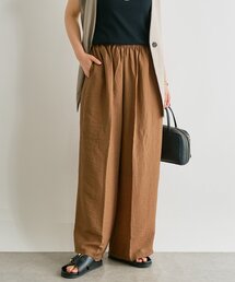 un dix cors | 《リラクシーな履き心地》麻調ワイドパンツ(スラックス)