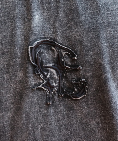 ８(eight)（エイト）の「グランジ加工刺繍Tシャツ（Tシャツ/カットソー・メンズ・ブラック系その他/ホワイト系その他/アイボリー/スミクロ・MEDIUM/LARGE）」の22枚目の写真