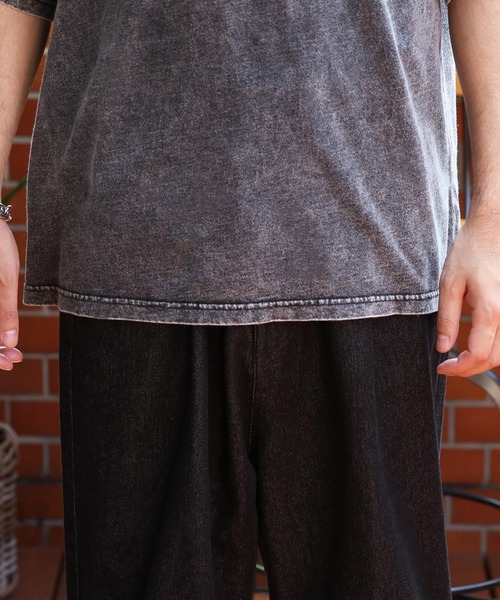 ８(eight)（エイト）の「グランジ加工刺繍Tシャツ（Tシャツ/カットソー・メンズ・ブラック系その他/ホワイト系その他/アイボリー/スミクロ・MEDIUM/LARGE）」の18枚目の写真