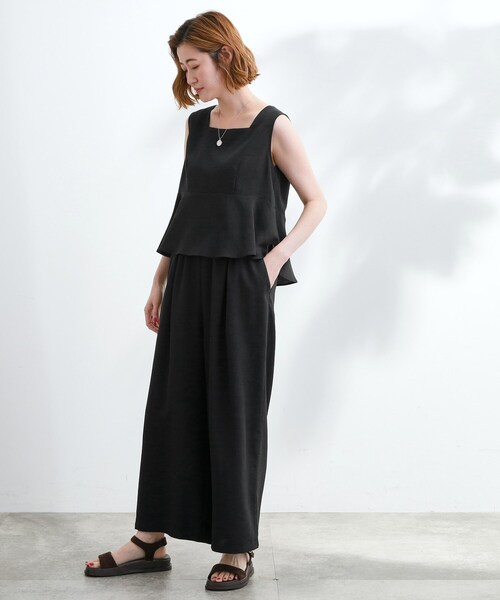 grove（グローブ）の「1枚でお洒落見え ストライプドッキングサロペット（サロペット/オーバーオール・レディース・ブラック/ライトグレー系2・03/02/04/01/05）」の16枚目の写真