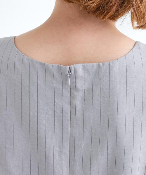 grove（グローブ）の「1枚でお洒落見え ストライプドッキングサロペット（サロペット/オーバーオール・レディース・ブラック/ライトグレー系2・03/02/04/01/05）」の6枚目の写真