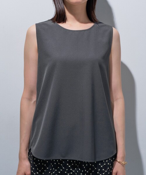 INDIVI（インディヴィ）の「【インナーとしても活躍！／SETUP可能】ジョーゼット ノースリーブトップス（Tシャツ/カットソー・レディース・ホワイト/ブラック/ダークグレー・13/05/38/34/15 ）」の17枚目の写真