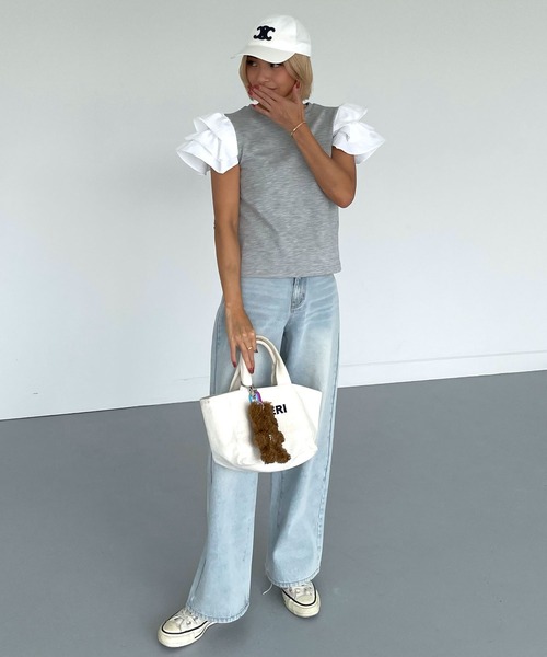 ふふ Drawer フリルカットソー  Tシャツ  美品 最終セール！ SALE／50%OFF】CELFORD ラッフルフリルカットソー セルフォード