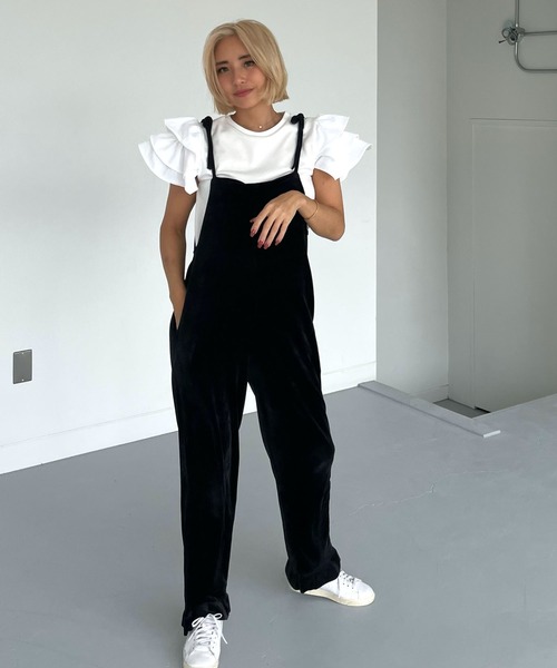 CHERI since1985(シェリ)の「袖フリルフェアリートップス(Tシャツ/カットソー・レディース・グレー/ホワイト・FREE)」の5枚目の写真