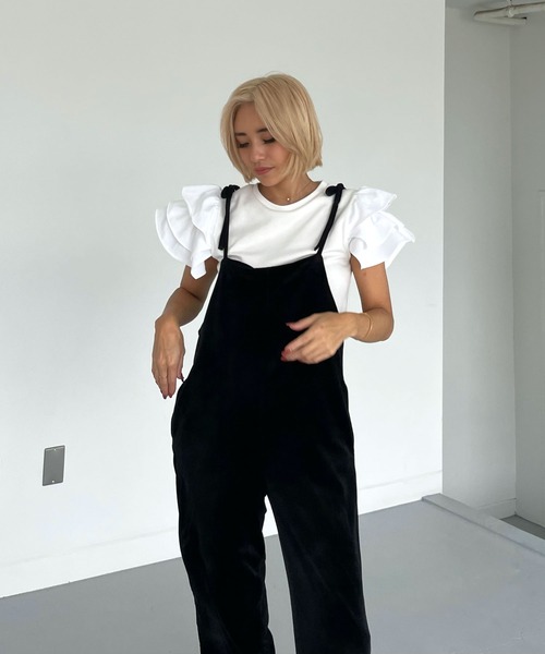 CHERI since1985(シェリ)の「袖フリルフェアリートップス(Tシャツ/カットソー・レディース・グレー/ホワイト・FREE)」の9枚目の写真