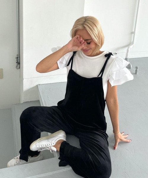 CHERI since1985(シェリ)の「袖フリルフェアリートップス(Tシャツ/カットソー・レディース・グレー/ホワイト・FREE)」の11枚目の写真
