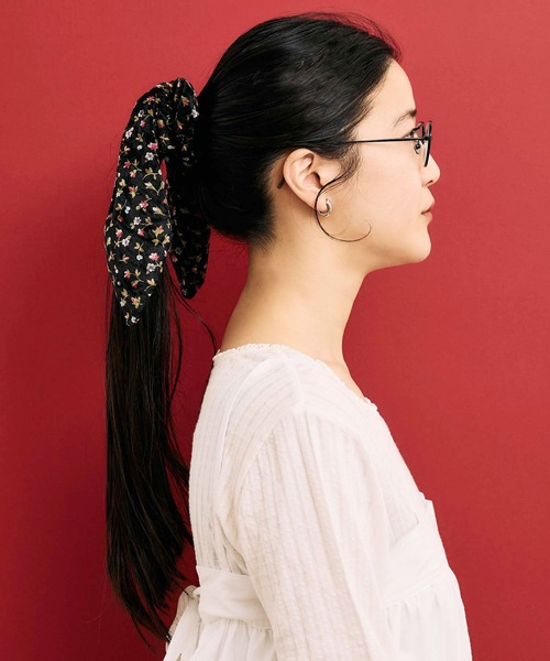 fig London(フィグロンドン)の「Elise chouchou(シュシュ・レディース・ブラック/ベージュ・FREE)」の7枚目の写真