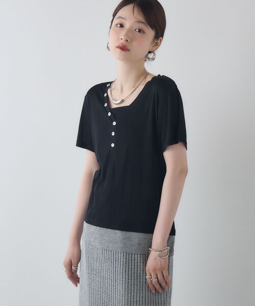 kivi(キヴィ)の「fake layered tops(Tシャツ/カットソー・レディース・グレー系その他/ブラック/ブラウン・FREE)」の8枚目の写真