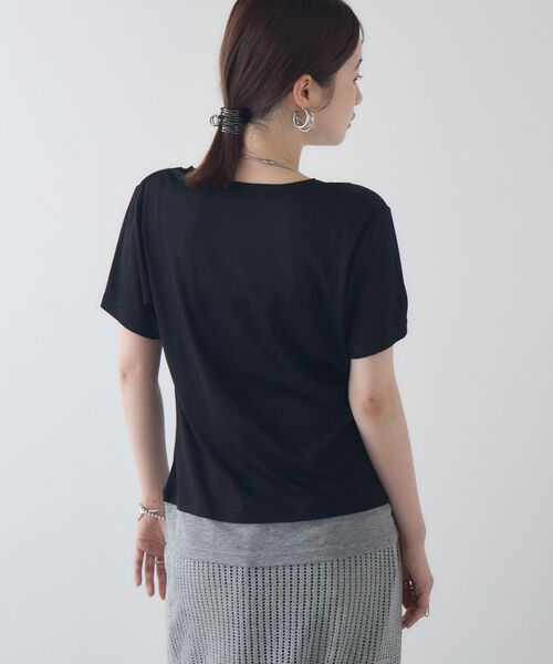kivi(キヴィ)の「fake layered tops(Tシャツ/カットソー・レディース・グレー系その他/ブラック/ブラウン・FREE)」の9枚目の写真