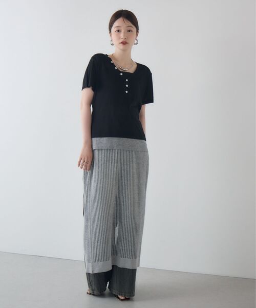 kivi(キヴィ)の「fake layered tops(Tシャツ/カットソー・レディース・グレー系その他/ブラック/ブラウン・FREE)」の10枚目の写真