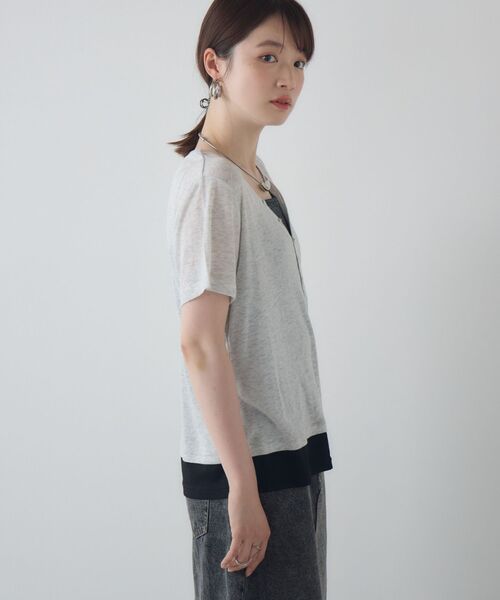 kivi(キヴィ)の「fake layered tops(Tシャツ/カットソー・レディース・グレー系その他/ブラック/ブラウン・FREE)」の14枚目の写真