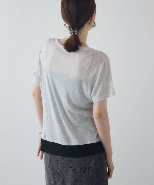 kivi(キヴィ)の「fake layered tops(Tシャツ/カットソー・レディース・グレー系その他/ブラック/ブラウン・FREE)」の15枚目の写真