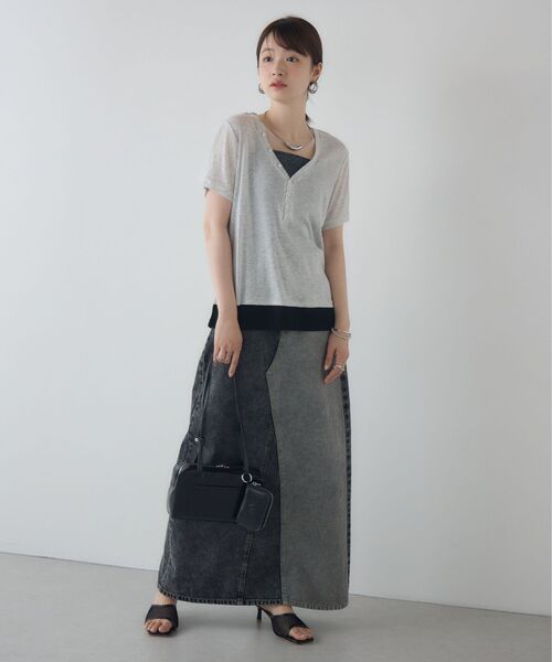 kivi(キヴィ)の「fake layered tops(Tシャツ/カットソー・レディース・グレー系その他/ブラック/ブラウン・FREE)」の16枚目の写真