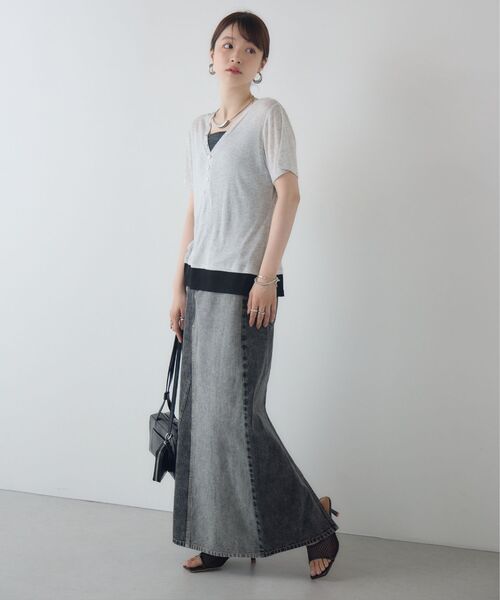 kivi(キヴィ)の「fake layered tops(Tシャツ/カットソー・レディース・グレー系その他/ブラック/ブラウン・FREE)」の18枚目の写真