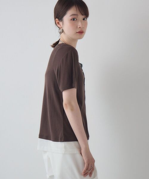 kivi(キヴィ)の「fake layered tops(Tシャツ/カットソー・レディース・グレー系その他/ブラック/ブラウン・FREE)」の22枚目の写真