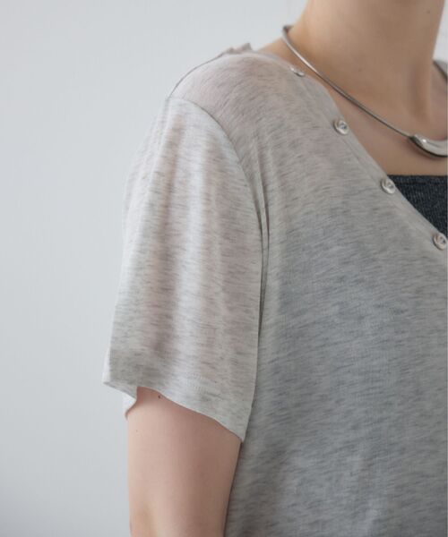 kivi(キヴィ)の「fake layered tops(Tシャツ/カットソー・レディース・グレー系その他/ブラック/ブラウン・FREE)」の5枚目の写真