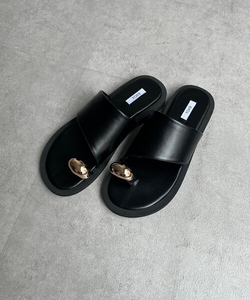 DouDou（ドゥドゥ）の「GOLDリングトングサンダル（サンダル・レディース・ブラウン/ブラック・X-LARGE/SMALL/LARGE/MEDIUM）」の4枚目の写真