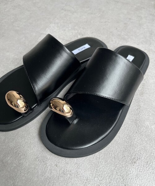 DouDou（ドゥドゥ）の「GOLDリングトングサンダル（サンダル・レディース・ブラウン/ブラック・X-LARGE/SMALL/LARGE/MEDIUM）」の5枚目の写真