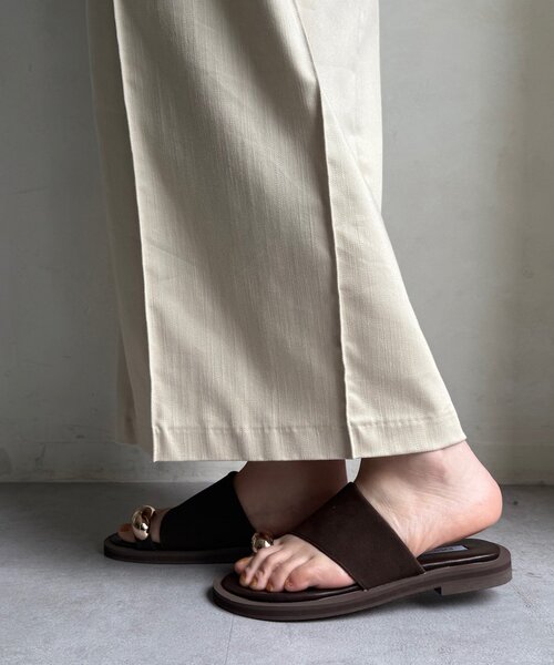 DouDou（ドゥドゥ）の「GOLDリングトングサンダル（サンダル・レディース・ブラウン/ブラック・X-LARGE/SMALL/LARGE/MEDIUM）」の7枚目の写真