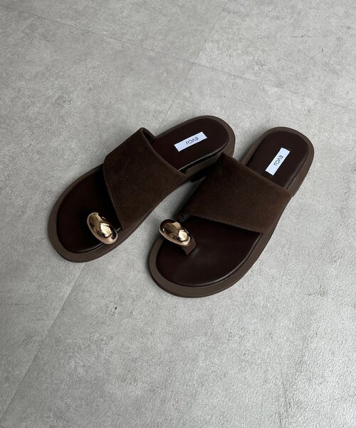 DouDou（ドゥドゥ）の「GOLDリングトングサンダル（サンダル・レディース・ブラウン/ブラック・X-LARGE/SMALL/LARGE/MEDIUM）」の8枚目の写真