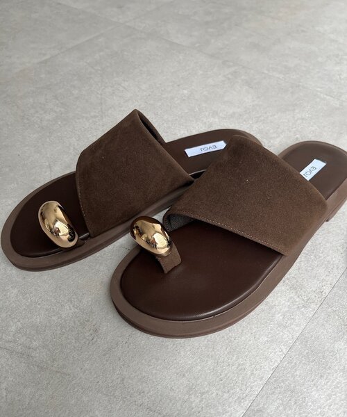 DouDou（ドゥドゥ）の「GOLDリングトングサンダル（サンダル・レディース・ブラウン/ブラック・X-LARGE/SMALL/LARGE/MEDIUM）」の9枚目の写真