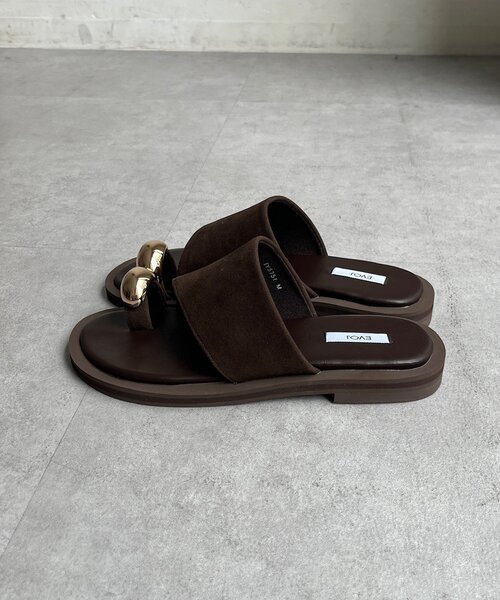 DouDou（ドゥドゥ）の「GOLDリングトングサンダル（サンダル・レディース・ブラウン/ブラック・X-LARGE/SMALL/LARGE/MEDIUM）」の10枚目の写真