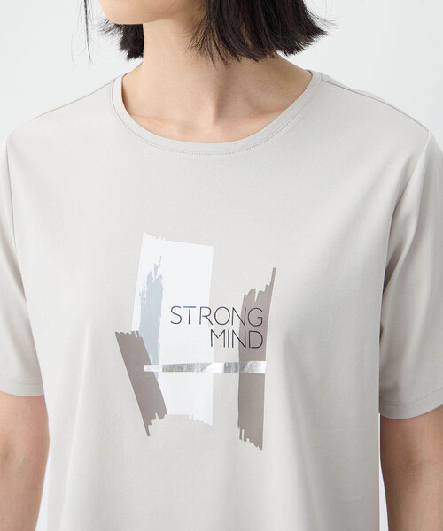 A/C DESIGN BY ALPHA CUBIC(エーシーデザインバイアルファキュービック)の「【接触冷感・UVカット】グラフィックTシャツ(Tシャツ/カットソー・レディース・オフホワイト/ライトグレー・M/L/LL)」の12枚目の写真