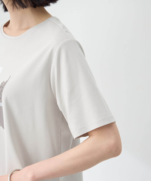 A/C DESIGN BY ALPHA CUBIC(エーシーデザインバイアルファキュービック)の「【接触冷感・UVカット】グラフィックTシャツ(Tシャツ/カットソー・レディース・オフホワイト/ライトグレー・M/L/LL)」の13枚目の写真