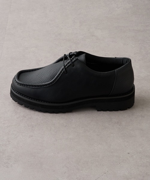 HAUS(ハウス)の「【HAUS】CHUNKY SOLE TYROLEAN SHOES チャンキーソール厚底チロリアンシューズ(モカシン/デッキシューズ・メンズ・ブラック系1/ブラック系その他2・S/M/L/LL)」の3枚目の写真