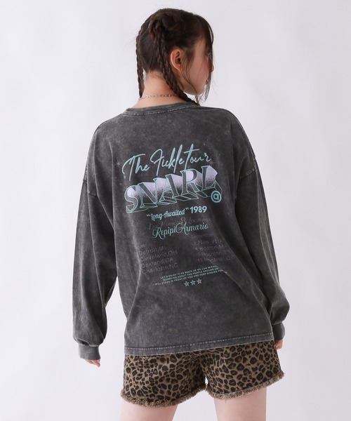 repipi armario（レピピ アルマリオ）の「AcidWashルーズロンT（Tシャツ/カットソー・キッズ・ブラック系2/ブラック系3/ブラック系1/ホワイト系2/ホワイト系1/ホワイト系3/ピンク・SMALL/LARGE/MEDIUM）」の5枚目の写真