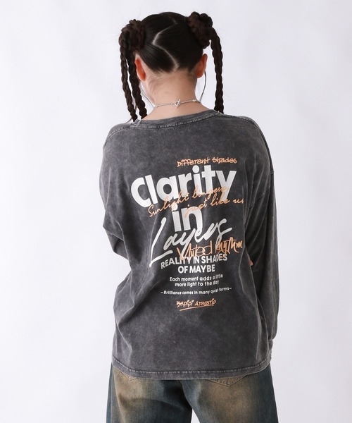 repipi armario（レピピ アルマリオ）の「AcidWashルーズロンT（Tシャツ/カットソー・キッズ・ブラック系2/ブラック系3/ブラック系1/ホワイト系2/ホワイト系1/ホワイト系3/ピンク・SMALL/LARGE/MEDIUM）」の7枚目の写真