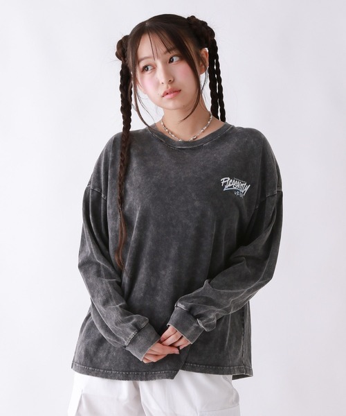 repipi armario（レピピ アルマリオ）の「AcidWashルーズロンT（Tシャツ/カットソー・キッズ・ブラック系2/ブラック系3/ブラック系1/ホワイト系2/ホワイト系1/ホワイト系3/ピンク・SMALL/LARGE/MEDIUM）」の14枚目の写真