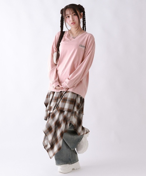 repipi armario（レピピ アルマリオ）の「AcidWashルーズロンT（Tシャツ/カットソー・キッズ・ブラック系2/ブラック系3/ブラック系1/ホワイト系2/ホワイト系1/ホワイト系3/ピンク・SMALL/LARGE/MEDIUM）」の15枚目の写真