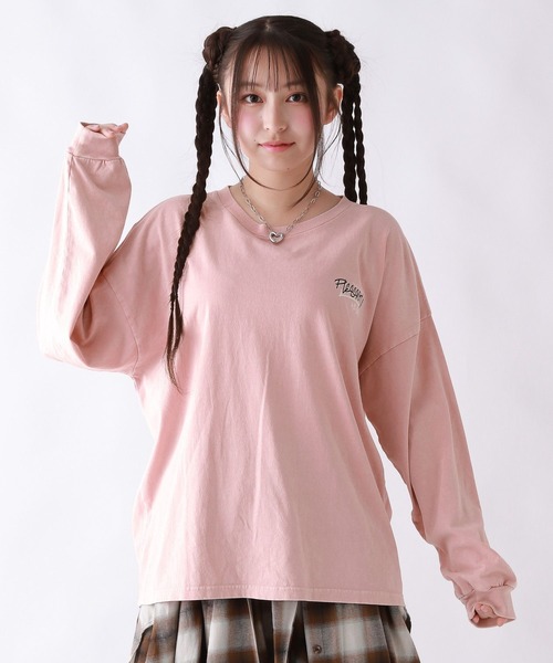 repipi armario（レピピ アルマリオ）の「AcidWashルーズロンT（Tシャツ/カットソー・キッズ・ブラック系2/ブラック系3/ブラック系1/ホワイト系2/ホワイト系1/ホワイト系3/ピンク・SMALL/LARGE/MEDIUM）」の16枚目の写真