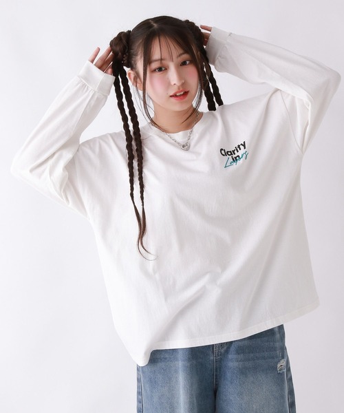 repipi armario（レピピ アルマリオ）の「AcidWashルーズロンT（Tシャツ/カットソー・キッズ・ブラック系2/ブラック系3/ブラック系1/ホワイト系2/ホワイト系1/ホワイト系3/ピンク・SMALL/LARGE/MEDIUM）」の18枚目の写真