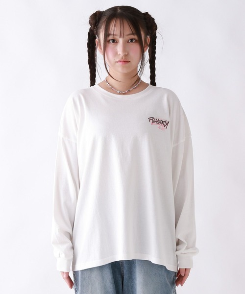 repipi armario（レピピ アルマリオ）の「AcidWashルーズロンT（Tシャツ/カットソー・キッズ・ブラック系2/ブラック系3/ブラック系1/ホワイト系2/ホワイト系1/ホワイト系3/ピンク・SMALL/LARGE/MEDIUM）」の22枚目の写真