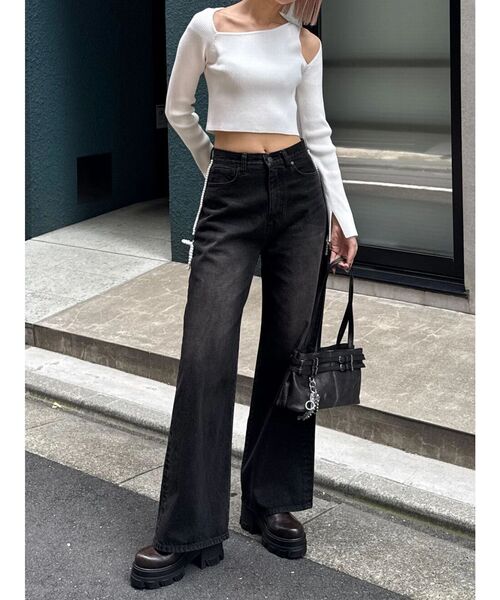 EMODA（エモダ）の「スキンラインニット（ニット/セーター・レディース・ピンク/ホワイト/ブラック/グレー・FREE）」の8枚目の写真