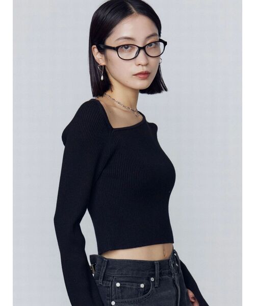 EMODA（エモダ）の「スキンラインニット（ニット/セーター・レディース・ピンク/ホワイト/ブラック/グレー・FREE）」の12枚目の写真